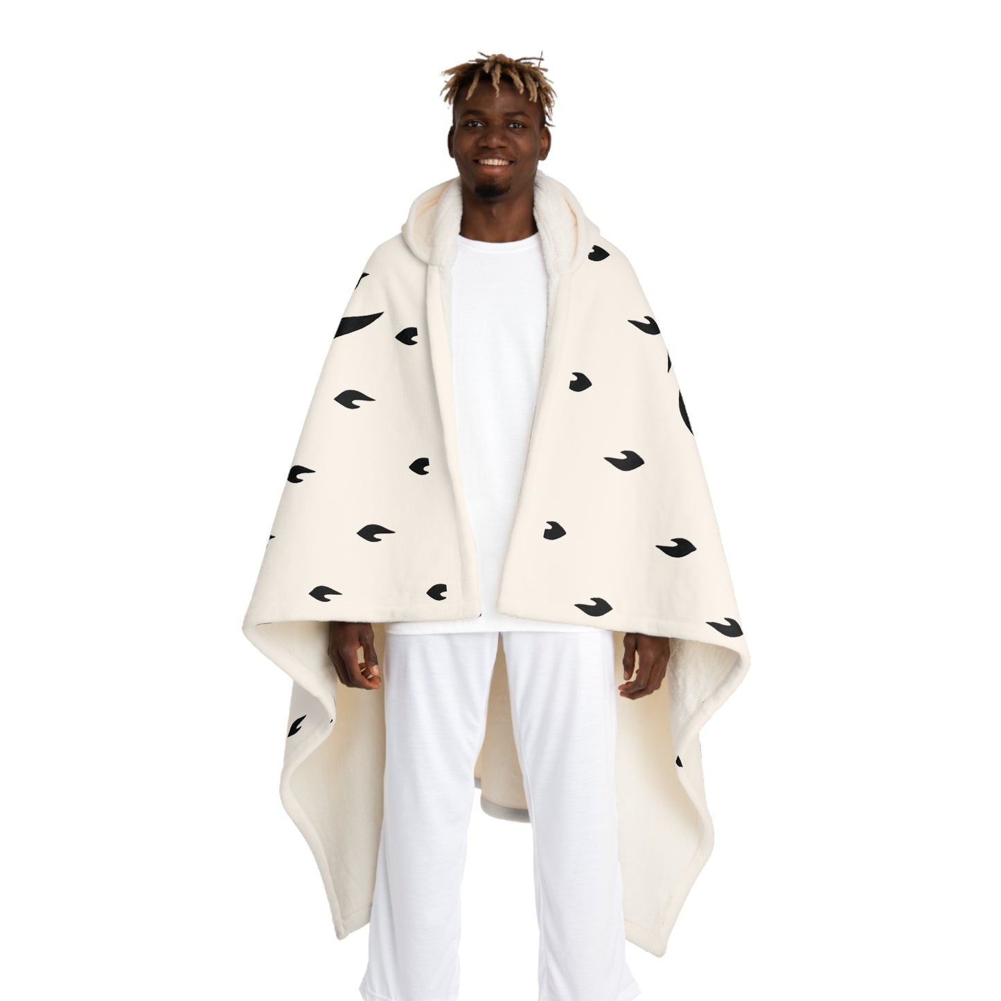 Hooded Sherpa Blanket - cozy Fleece with Hood